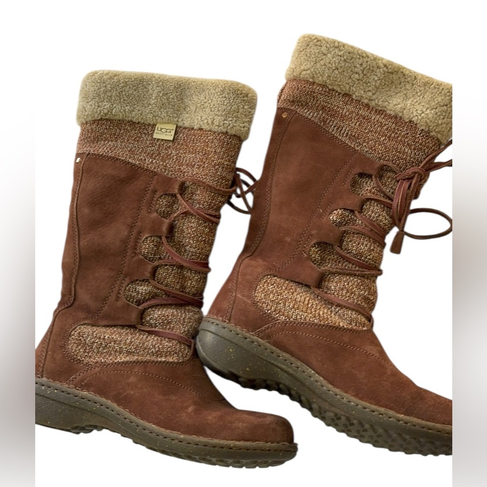 UGG Australia Torrey Woven
Winter Boots Women’s Size 8
39 Brown Leather Wool - Picture 9 of 11